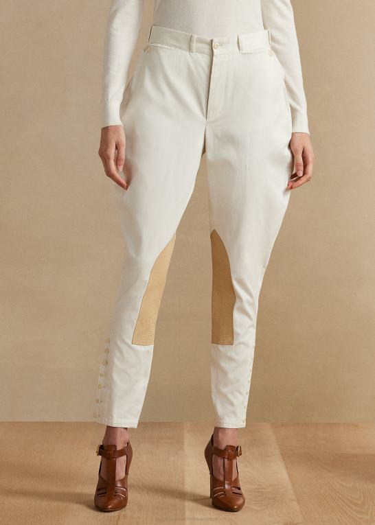 elfenben Kvinder Ralph Lauren jodhpurbukser i brently bomuld Z426B3559