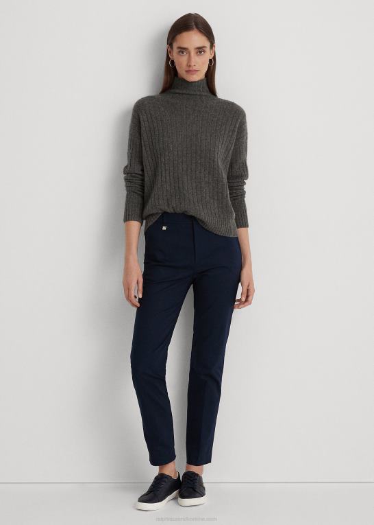 flåde Kvinder Ralph Lauren dobbeltsidet stretch bomuldsbukser Z426B4176