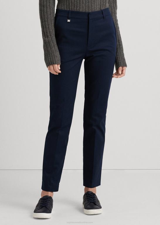 flåde Kvinder Ralph Lauren dobbeltsidet stretch bomuldsbukser Z426B4176