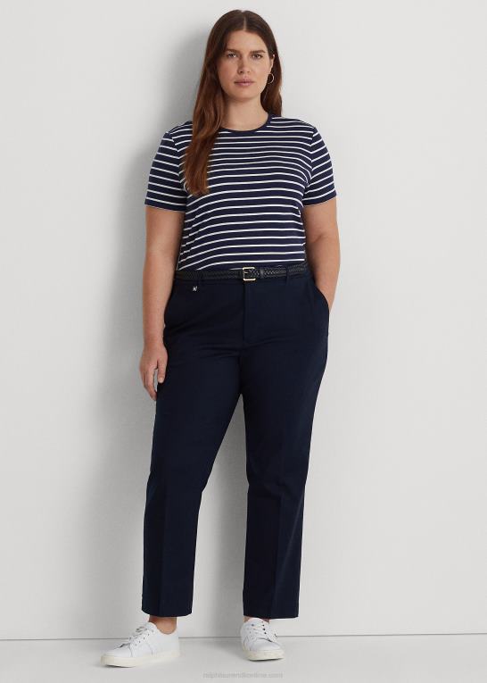 flåde Kvinder Ralph Lauren dobbeltsidet stretch bomuldsbukser Z426B4634