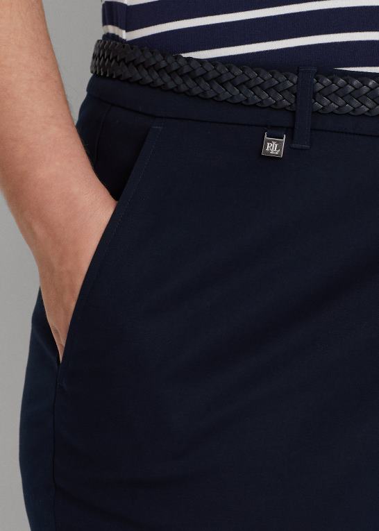 flåde Kvinder Ralph Lauren dobbeltsidet stretch bomuldsbukser Z426B4634