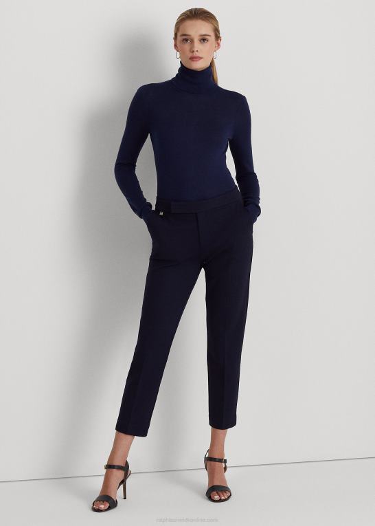 flåde Kvinder Ralph Lauren lige ponte bukser Z426B9459