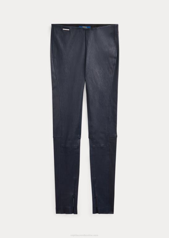 flåde Kvinder Ralph Lauren skinny bukser i læder Z426B3343