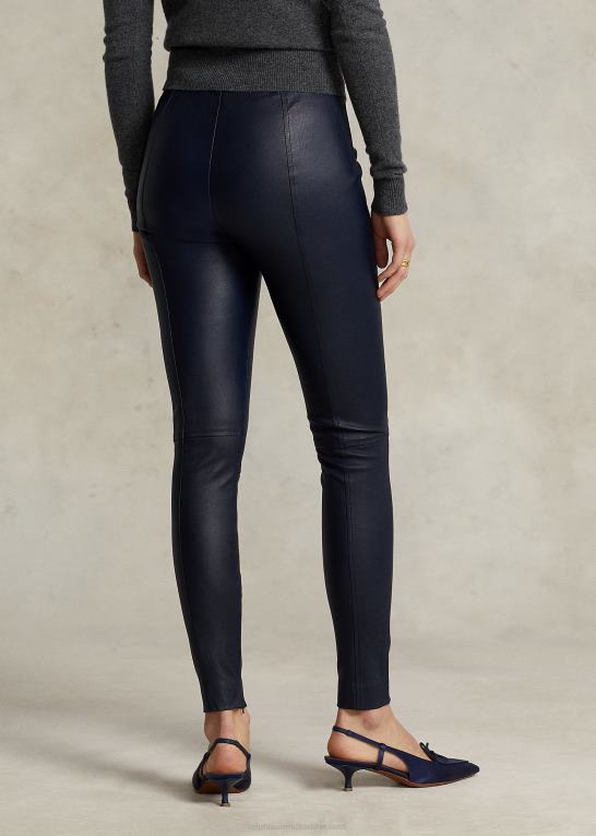 flåde Kvinder Ralph Lauren skinny bukser i læder Z426B3343