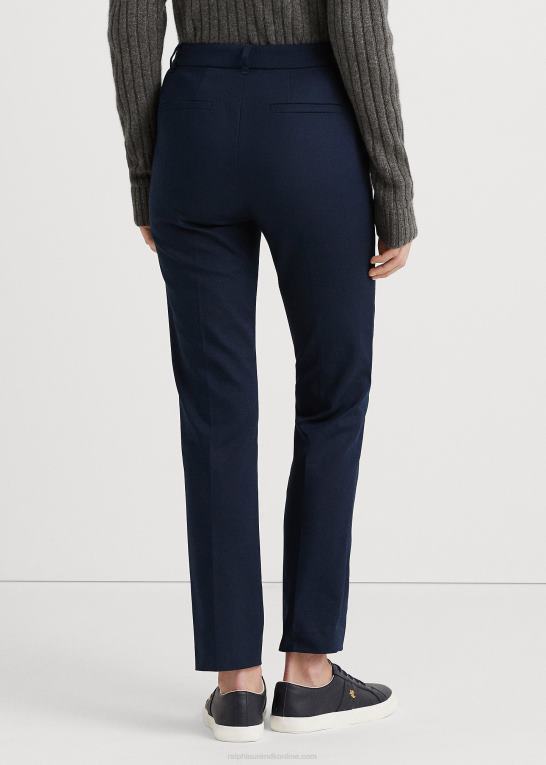 flåde Kvinder Ralph Lauren stretch-bomuldsblandingsbukser Z426B4818