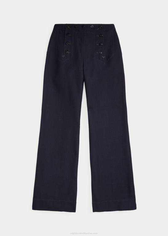 flåde Kvinder Ralph Lauren uld serge bukser Z426B3659