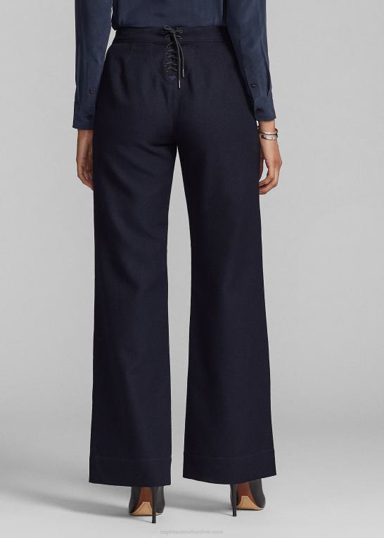 flåde Kvinder Ralph Lauren uld serge bukser Z426B3659