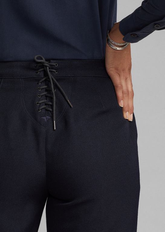 flåde Kvinder Ralph Lauren uld serge bukser Z426B3659