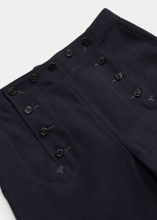 flåde Kvinder Ralph Lauren uld serge bukser Z426B3659