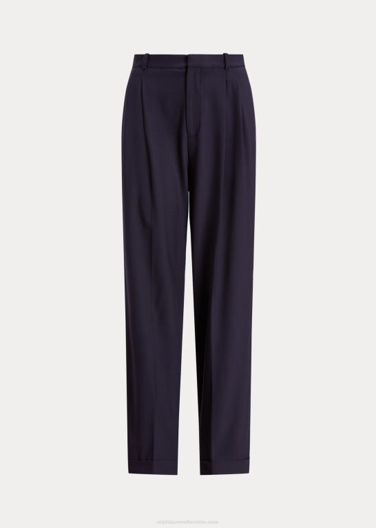 flåde Kvinder Ralph Lauren uldblandet bukser med lige ben Z426B9123