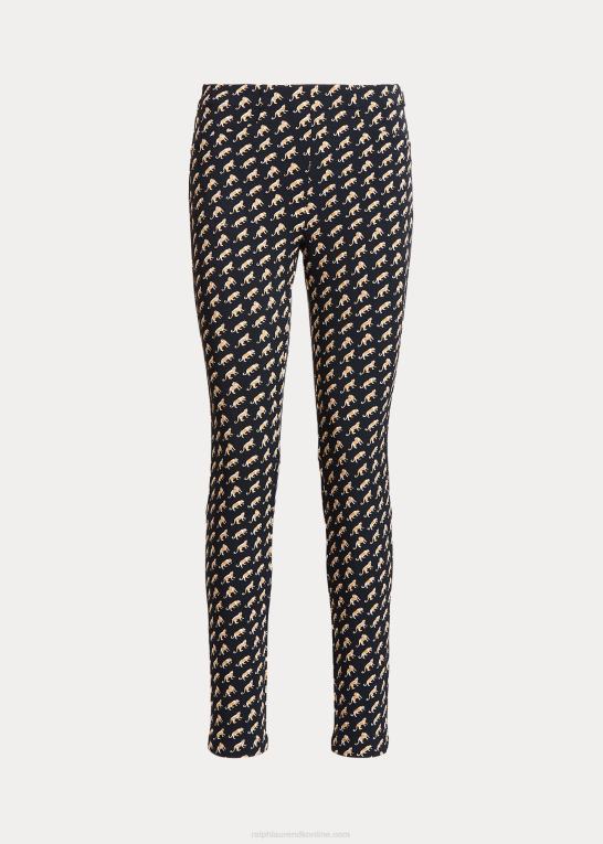 forårsleoparder Kvinder Ralph Lauren strækbukser i leopardmotiv Z426B9501