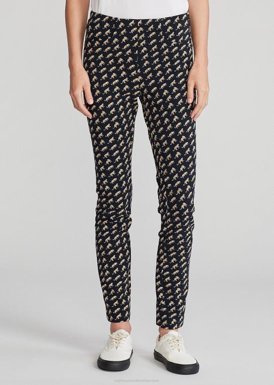 forårsleoparder Kvinder Ralph Lauren strækbukser i leopardmotiv Z426B9501