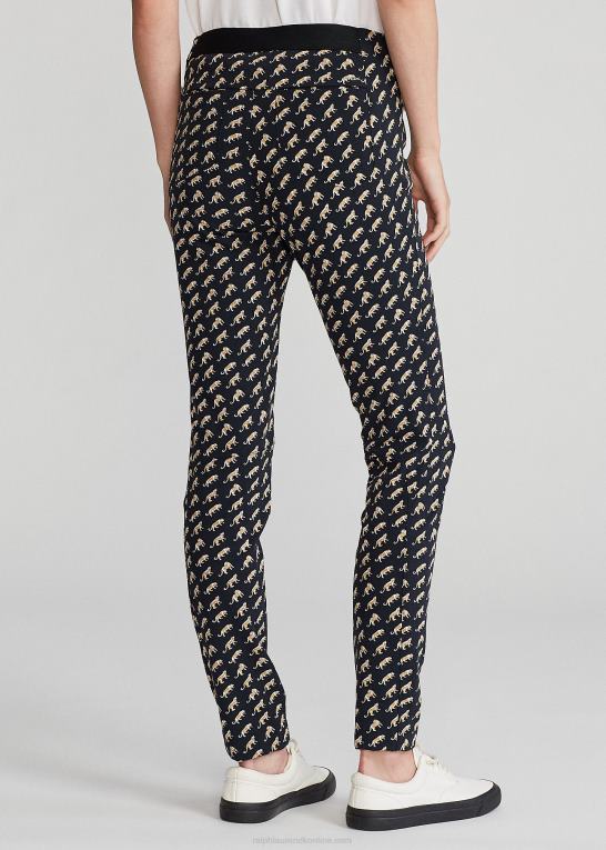 forårsleoparder Kvinder Ralph Lauren strækbukser i leopardmotiv Z426B9501