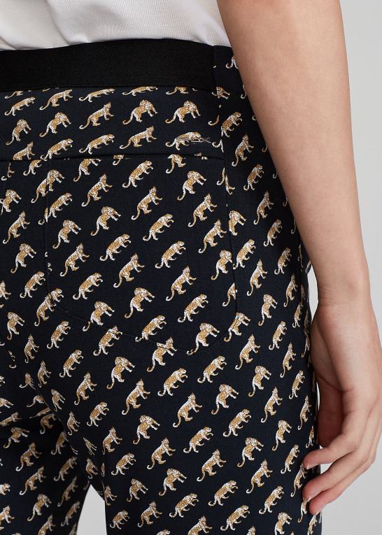 forårsleoparder Kvinder Ralph Lauren strækbukser i leopardmotiv Z426B9501