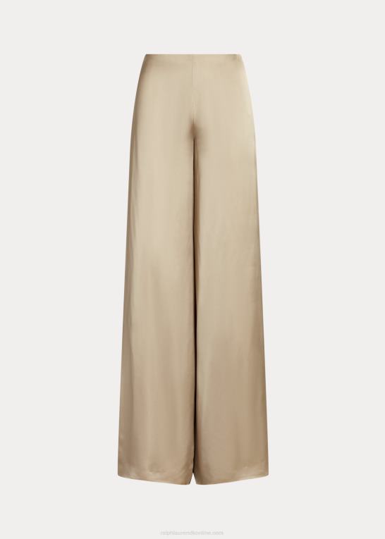 honning Kvinder Ralph Lauren daria vaskede satinbukser Z426B3537