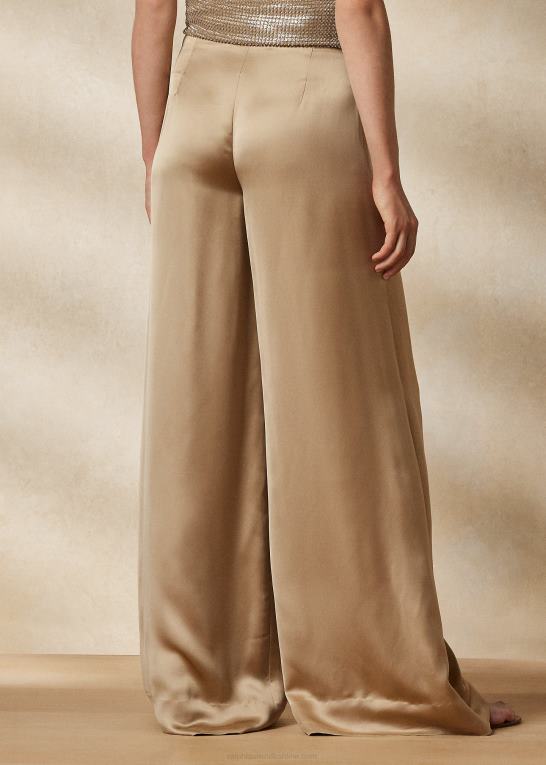 honning Kvinder Ralph Lauren daria vaskede satinbukser Z426B3537