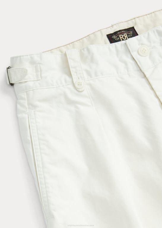 hvid Kvinder Ralph Lauren cropped poplin bukser med brede ben Z426B3664
