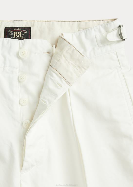 hvid Kvinder Ralph Lauren cropped poplin bukser med brede ben Z426B3664