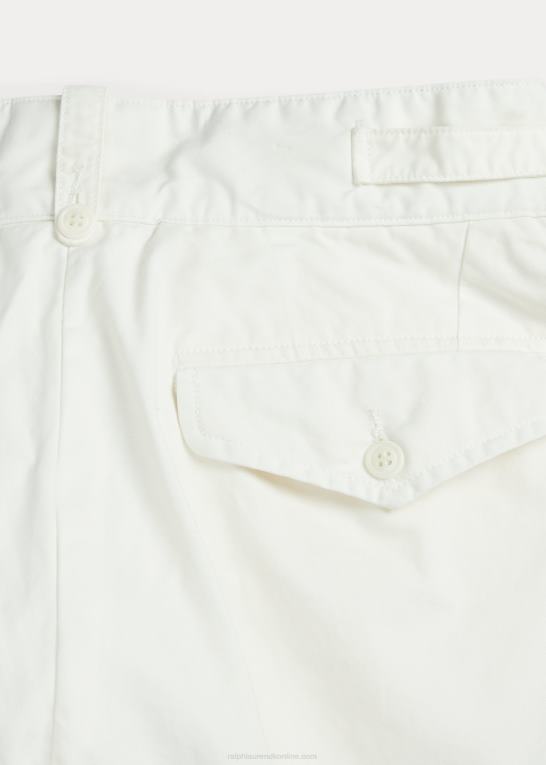 hvid Kvinder Ralph Lauren cropped poplin bukser med brede ben Z426B3664