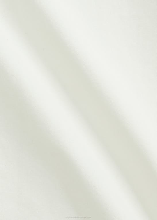hvid Kvinder Ralph Lauren cropped poplin bukser med brede ben Z426B3664