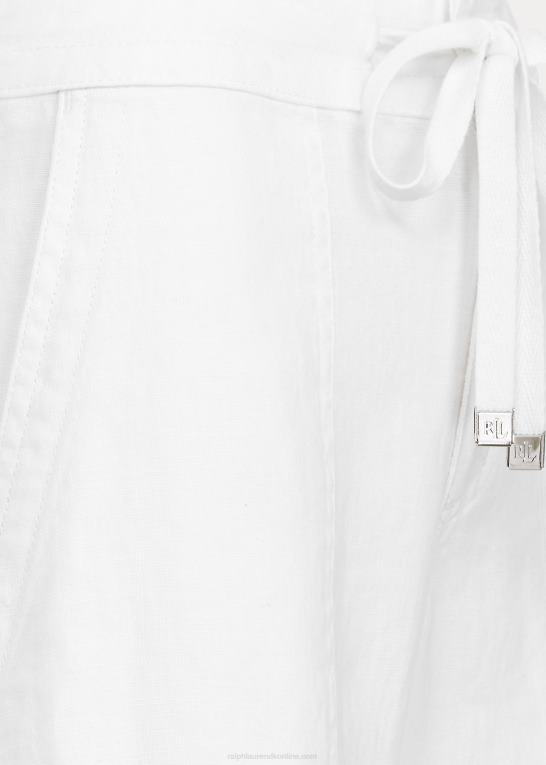 hvid Kvinder Ralph Lauren hørbukser med brede ben Z426B3964