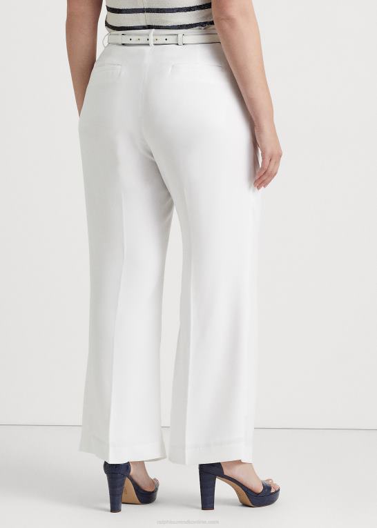 hvid Kvinder Ralph Lauren plisseret georgette bukser Z426B4805