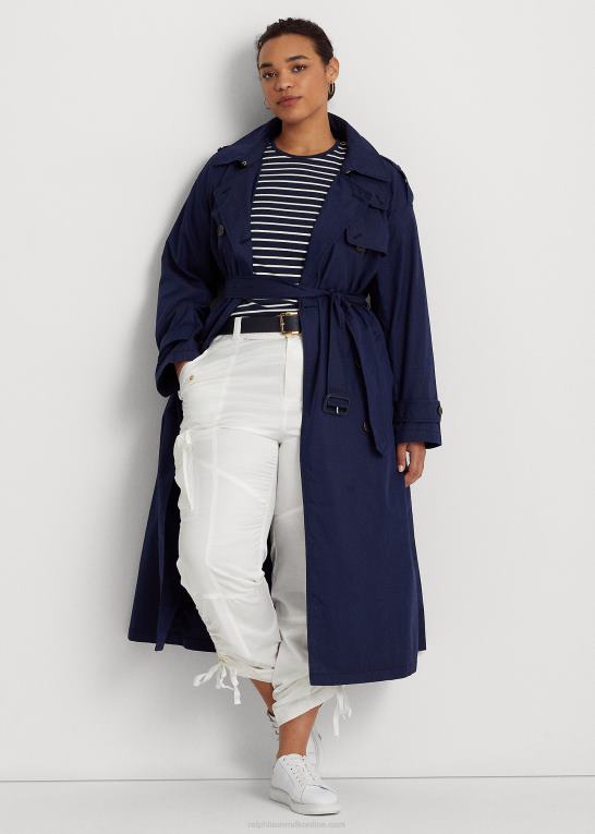hvid Kvinder Ralph Lauren shantung cargo bukser Z426B4800