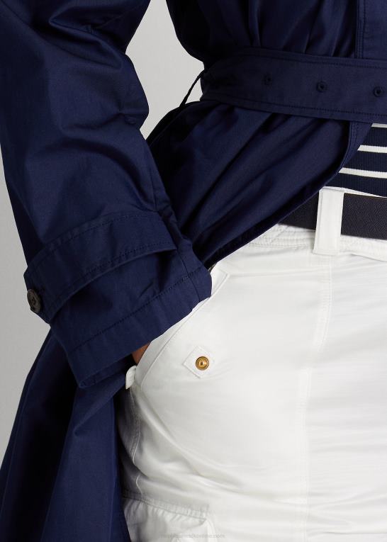 hvid Kvinder Ralph Lauren shantung cargo bukser Z426B4800