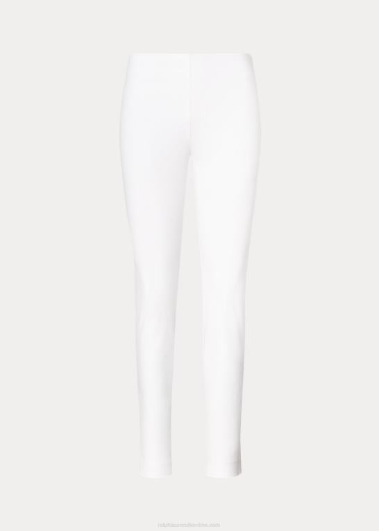 hvid Kvinder Ralph Lauren stræk twill skinny pant Z426B3807