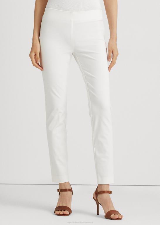 hvid Kvinder Ralph Lauren stræk twill skinny pant Z426B3807