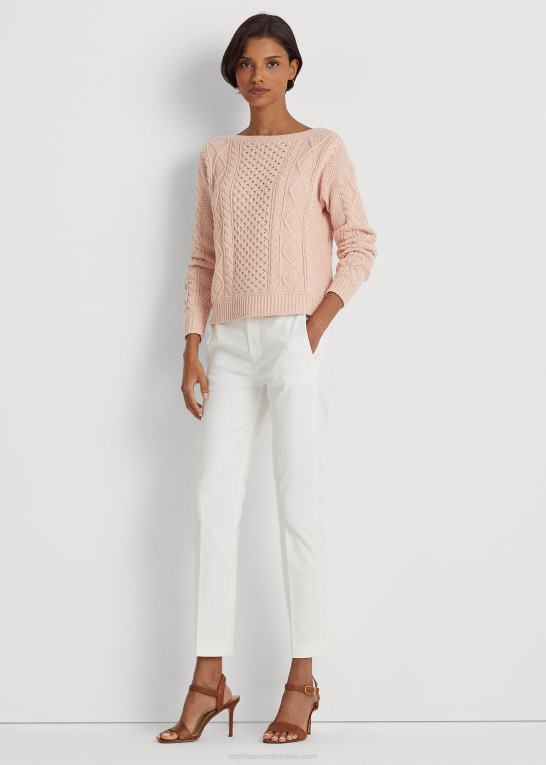 hvid Kvinder Ralph Lauren stretch-bomuldsblandingsbukser Z426B4817