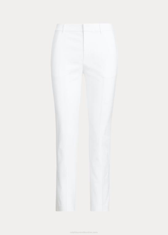 hvid Kvinder Ralph Lauren stretch-bomuldsblandingsbukser Z426B4817