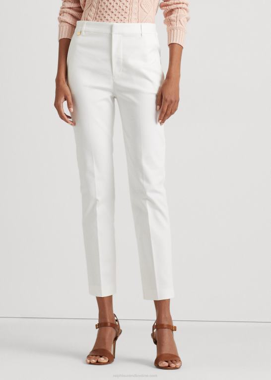 hvid Kvinder Ralph Lauren stretch-bomuldsblandingsbukser Z426B4817