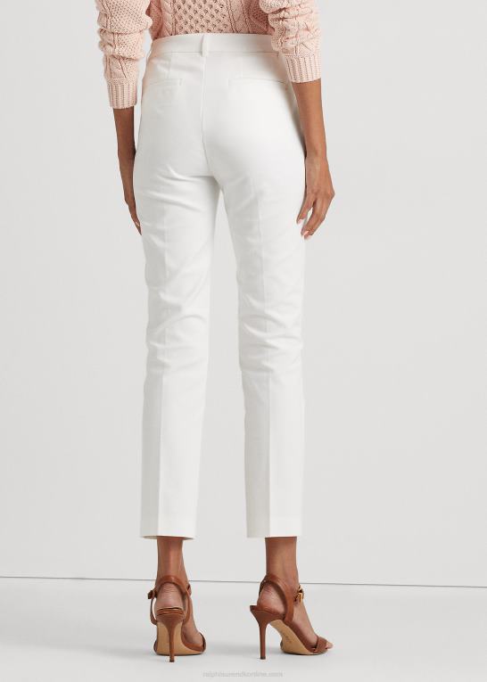 hvid Kvinder Ralph Lauren stretch-bomuldsblandingsbukser Z426B4817