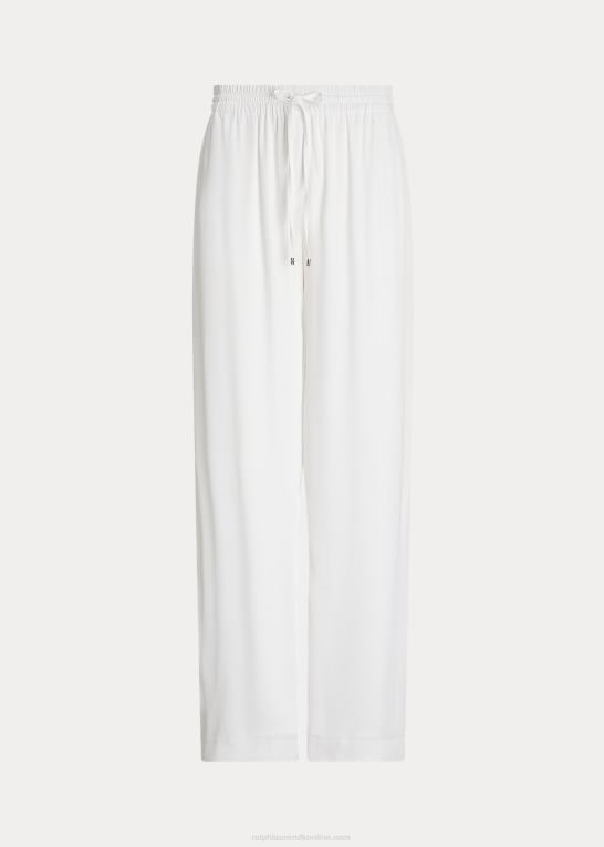 hvid Kvinder Ralph Lauren twill bukser med brede ben Z426B3929