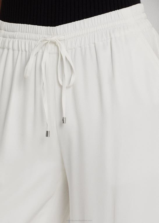 hvid Kvinder Ralph Lauren twill bukser med brede ben Z426B3929