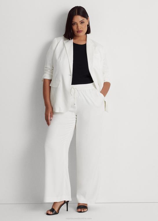 hvid Kvinder Ralph Lauren twill bukser med brede ben Z426B4576