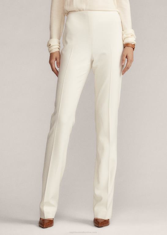 lux creme Kvinder Ralph Lauren alandra uld crepe bukser Z426B3459