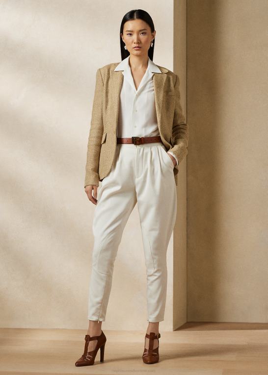 lux creme Kvinder Ralph Lauren harrison kavaleri twill jodhpur bukser Z426B3564
