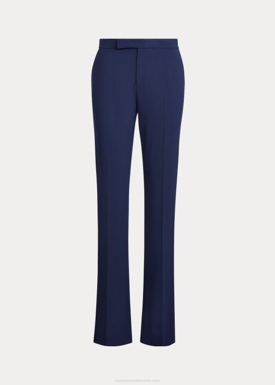 lux marine Kvinder Ralph Lauren seth uld crepe bukser Z426B3603