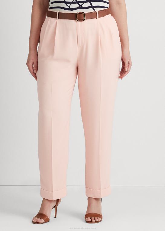 lyserød Kvinder Ralph Lauren plisseret dobbeltsidet georgette buks Z426B4612