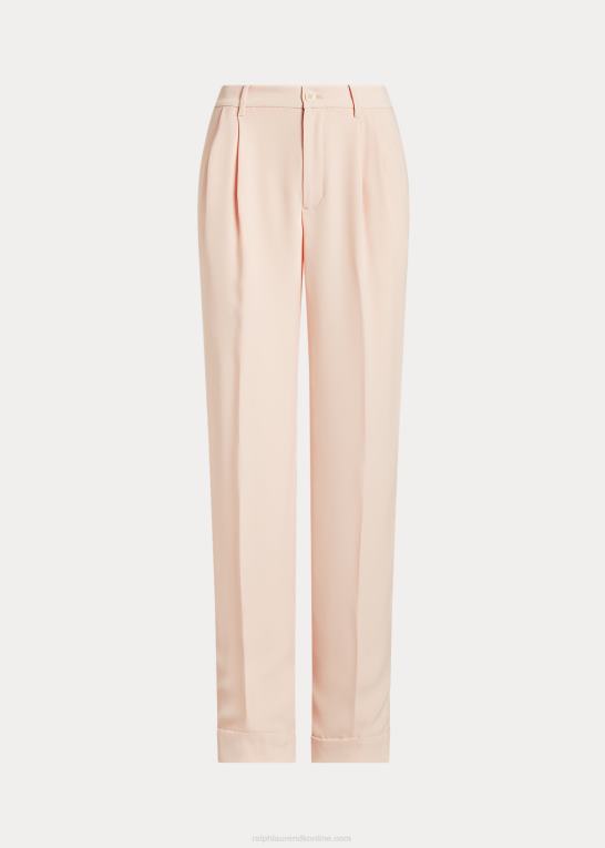 lyserød Kvinder Ralph Lauren plisseret dobbeltsidet georgette buks Z426B4821