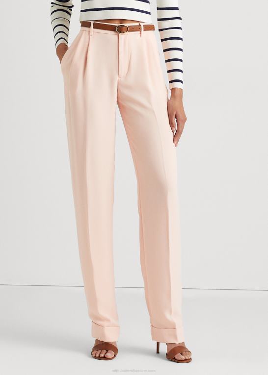 lyserød Kvinder Ralph Lauren plisseret dobbeltsidet georgette buks Z426B4821
