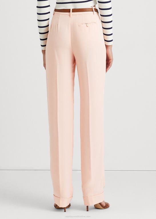 lyserød Kvinder Ralph Lauren plisseret dobbeltsidet georgette buks Z426B4821