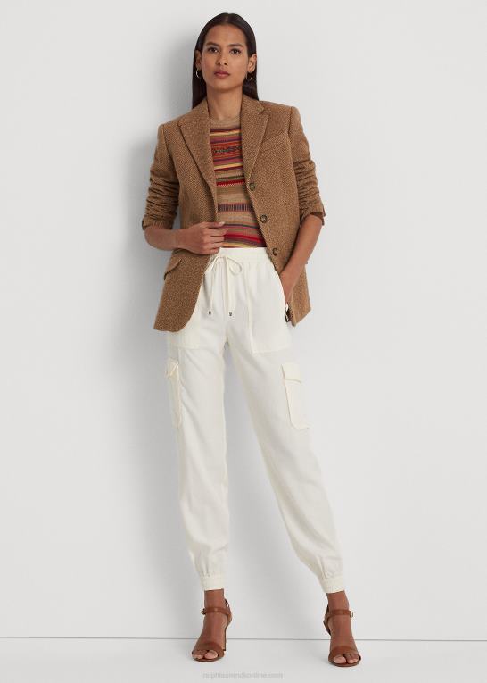 mascarpone creme Kvinder Ralph Lauren twill cargo ankelbukser Z426B4293