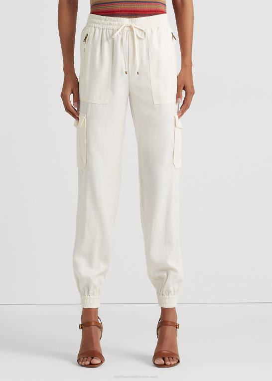 mascarpone creme Kvinder Ralph Lauren twill cargo ankelbukser Z426B4293