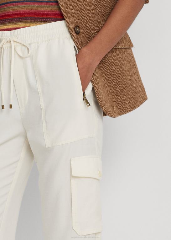 mascarpone creme Kvinder Ralph Lauren twill cargo ankelbukser Z426B4293