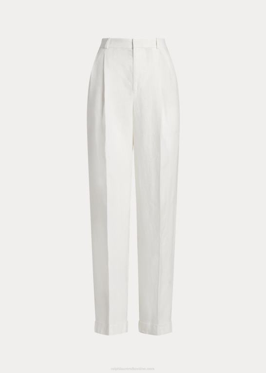 nevis Kvinder Ralph Lauren plisseret hørbukser Z426B2945