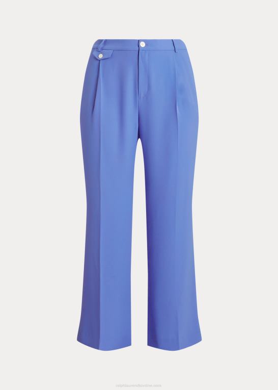 new england blå Kvinder Ralph Lauren plisseret georgette bukser Z426B4804