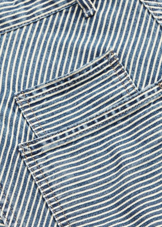 nichols indigo vask Kvinder Ralph Lauren stribet sildebensbuks med spænde bagpå Z426B3658